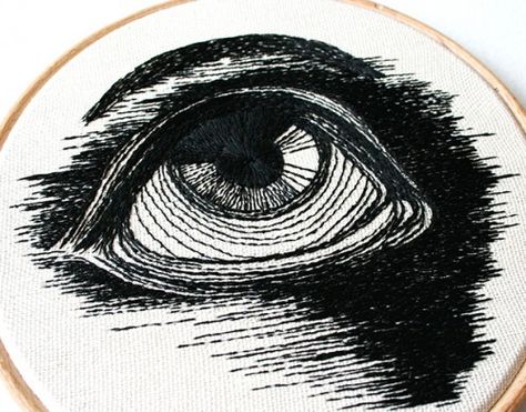 Hey Everyone, it’s Etsy – Sam Gibson Blackwork Embroidery, Thread Painting, Embroidery Hoop Art, Stitching Art, Hand Embroidery Patterns, 영감을 주는 캐릭터, Embroidery Inspiration, Hand Embroidery Designs, Hoop Art