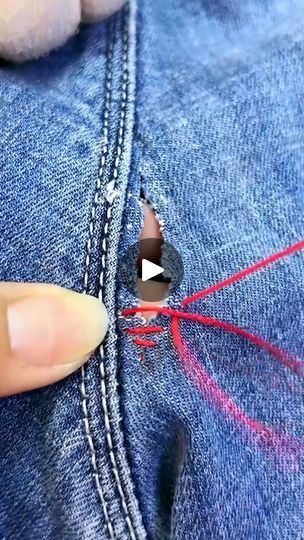 How to perfectly sew ripped jeans in a few seconds! | How to perfectly sew ripped jeans in a few seconds! | By Sweden Art & Architecture | How to perfectly sew ripped
jeans in a few minutes? Giving it a flawless finish. How To Sew Ripped Clothes, Sewing Ripped Jeans By Hand, Fix Ripped Jeans Embroidery, Sew Ripped Jeans, Jeans Repair, How To Patch Jeans, Ripped Jacket, Repair Jeans, Mending Clothes