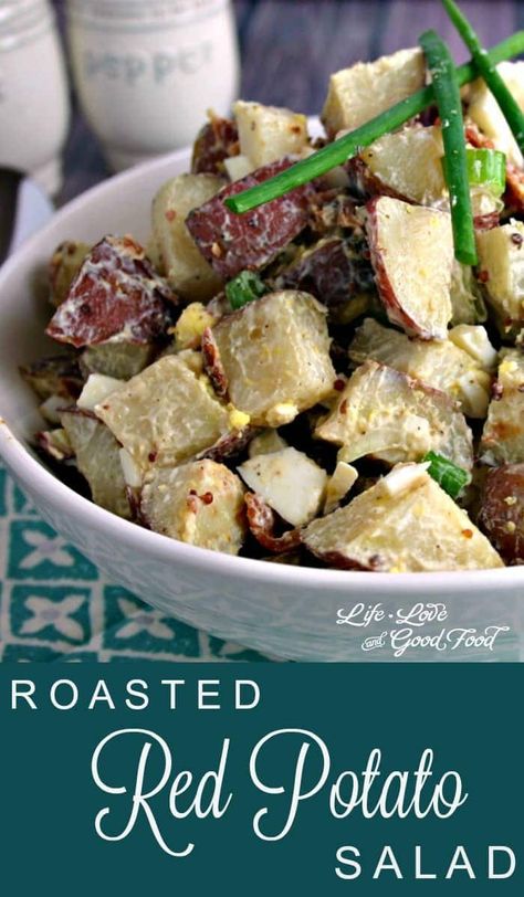 Red Potato Salad Recipe, Potatoe Salad, Red Potato Salad, Vegan Steak, Red Potato, Roasted Red Potatoes, Potato Salad Recipe, Vinaigrette Recipes, Yummy Salad Recipes