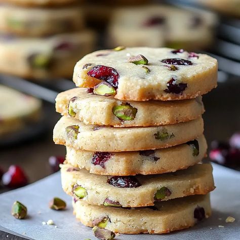 Cranberry Pistachio Shortbread Cookies Recipe Cranberry Pistachio Shortbread Cookies, Pistachio Cookies Recipe, Cranberry Pistachio Shortbread, Pistachio Shortbread Cookies, Cranberry Pistachio Cookies, Best Shortbread Cookie Recipe, Cranberry Shortbread Cookies, Cranberry Shortbread, Pistachio Shortbread