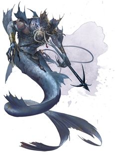 D D Monsters, Mermaids And Mermen, 다크 판타지, Fantasy Races, Fantasy Monster, Sea Monsters, Monster Design, Mermaid Art, Creature Concept