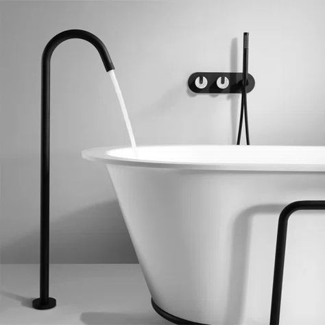 Freestanding Fillers Wall Mount Bathtub Faucets You'll Love | Wayfair Bathtub Faucets, Clawfoot Tub Faucet, Freestanding Tub Filler, Freestanding Tub, Clawfoot Tub, Tub Filler, Tub Faucet, Hand Held Shower, Free Standing