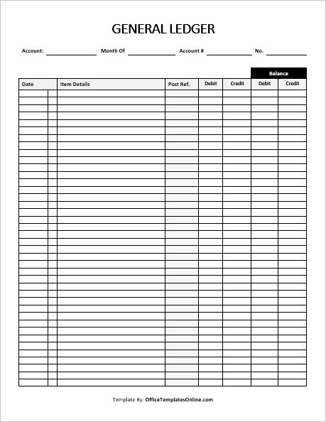 Post Reference, Accounting Notes, Sales Report Template, Ms Word Template, General Ledger, Office Templates, Bookkeeping Business, Small Business Accounting, Tshirt Template