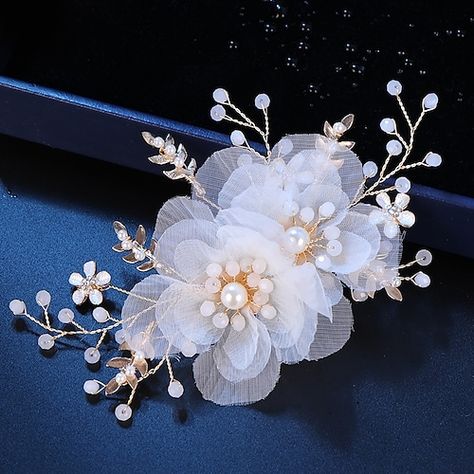 Bride Hair Clips, Wedding Headwear, Romantic Wedding Hair, Crystal Hair Clips, Crystal Hair Pins, Pearl Hair Pins, Wedding Hair Clips, Bride Hair Accessories, Flower Hair Pin