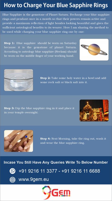 Blue Sapphire (Neelam Stone) is a highly precious gemstone, recognized as the most powerful and fastest acting gemstone in vedic astrology. In this infographic, we will discuss how to charge blue sapphire gemstone. https://wa.me/919216116688 Neelam Stone, Blue Sapphire Stone, Blue Sapphire Gemstone, Vedic Astrology, Blue Sapphire Rings, Sapphire Stone, Light Reflection, Sapphire Gemstone, White Sapphire