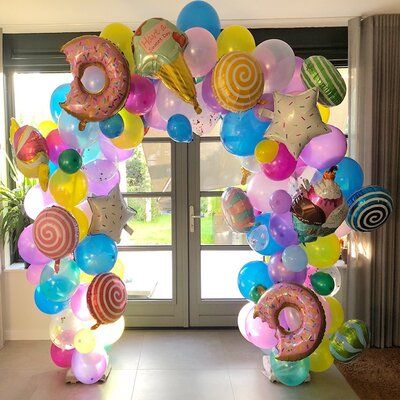 Candy Land Birthday, Dot Candy, Candy Theme Birthday Party, Donut Ice Cream, Candy Themed Party, Candy Land Birthday Party, Candyland Birthday, Candyland Party, Happy Birthday Lettering