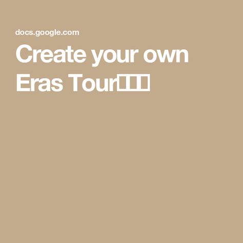 Create your own Eras Tour💖💖💖 Eras Your Set List, Eras Tour Setlist, Swift Tour, Taylor Swift Eras Tour, Taylor Swift Eras, Eras Tour, Build Your Own, Make Your Own, Taylor Swift