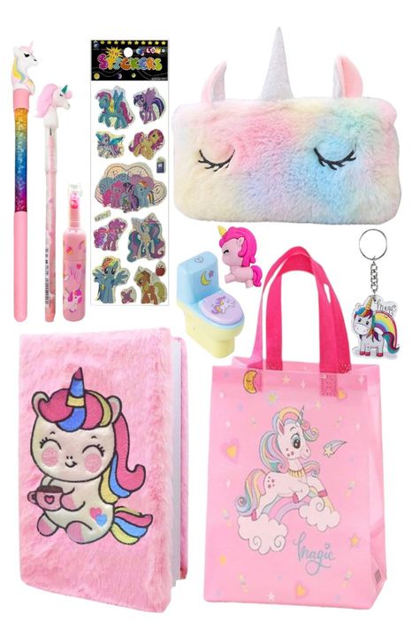 This package include a unicorn plush fur diary with a unicorn pen + unicorn bullet pencil + unicorn eraser + unicorn plush fur stationary pouch Stationary Pouch, Unicorn Pen, Diary For Girls, Pencil Box, A Unicorn, For Girls, Pencil, Notebook, Pen