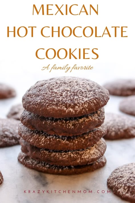 Hot Chocolate Cookies Recipe, Mexican Hot Chocolate Cookies, Chocolate Marshmallow Cookies, Hot Choco, Salted Caramel Pretzels, Chocolate Chip Shortbread Cookies, Salted Caramel Mocha, Toffee Cookies, Hot Chocolate Cookies