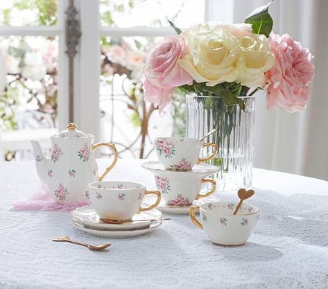 Toddler Gifts | Pottery Barn Kids Play Tea Set, Floral Tea Party, Tea Party Set, Afternoon Tea Party, Tea Party Setting, Ceramic Tea Set, Afternoon Tea Parties, Email Branding, Floral Tea