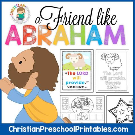 Free Abraham Bible Printables. Fun Bible Crafts, Activites, Games and Teaching resources for your Abraha Bible Lessons. Friend of God and God Provides Bible Themes. Noah's Ark Preschool, Noah Bible, Noahs Ark Preschool, Christian Preschool Curriculum, Abraham Bible, Christian Preschool Printables, Toddler Bible Lessons, Bible Themes, Toddler Bible