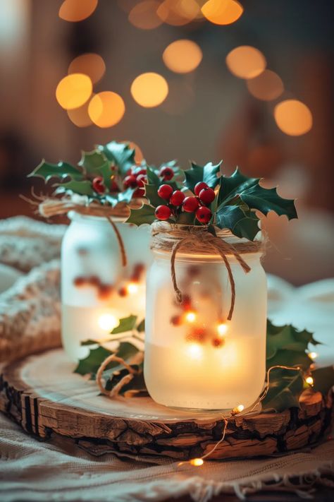 25 Best Christmas Table Centerpieces To Recreate On A Budget Christmas Evergreen Centerpieces, Christmas Wedding Centerpieces Diy, Small Christmas Village Display, Easy Christmas Table Centerpieces, Xmas Tables, Small Christmas Village, Simple Tablescapes, Easy Christmas Table, Filipino Party