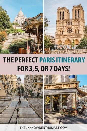 The Perfect 3 Day, 5 Day, or 7 Day Paris Itinerary in 2024 Paris Attractions Map, Paris Itenery, 6 Days In Paris Itinerary, Paris Street Style Summer, Paris Trip Planning, Europe 2024, Paris 2023, Paris Itinerary, Paris Travel Tips