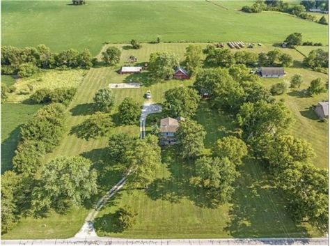 1890 Kansas Hobby Farm For Sale W/Outbuildings on 4.6 Acres $550,000 - Country Life Dreams 4 Acres Of Land, Sweat Equity, Open Family Room, Rural Living, Charming Kitchen, Back Deck, Two Story Homes, Land For Sale, Hobby Farms