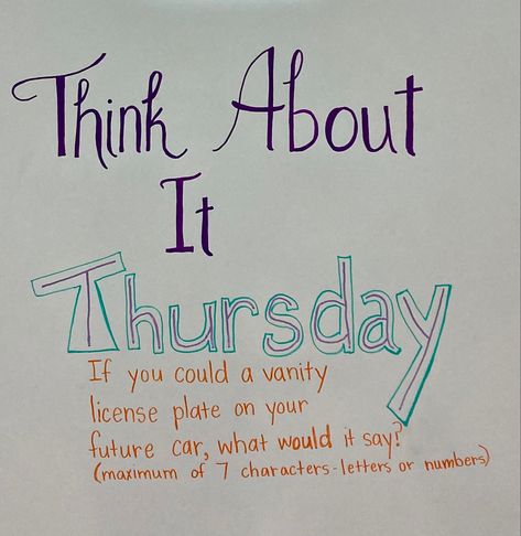 #classroomwhiteboardmessage Thursday Whiteboard Ideas, Thursday Whiteboard Prompt, Question Of The Day Ideas, Gm Thursday, Classroom Agenda, Staff Activities, Morning Work Ideas, White Board Messages, Whiteboard Questions