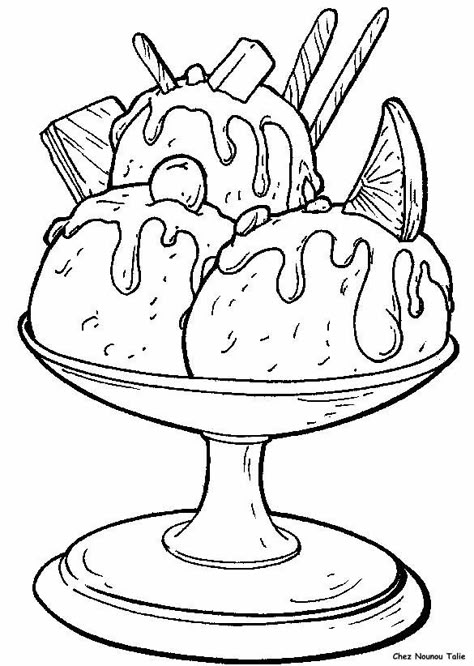 Ice Cream Coloring Pages, Fruit Coloring Pages, Food Coloring Pages, Detailed Coloring Pages, Doodle Coloring, Wallpapers Images, Easy Doodles Drawings, Cartoon Coloring Pages, Cute Doodles Drawings