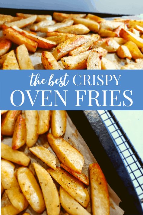 The Best Crispy Baked French Fries | Healthy Recipe - The Home Intent Homestyle Fries, Oven Home Fries, Crispy Baked French Fries, How To Make Fries, Fries Healthy, Baked French Fries, Crispy Oven Fries, Oven Fries, Making French Fries