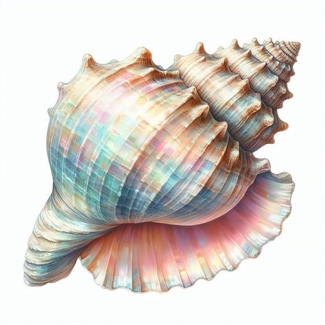 Sea Shells Pictures, Sea Shells Aesthetic, Shell Images, Shells Painting, Seashell Photography, Watercolor Seashells, Sea Elements, Spirals In Nature, Seashells Photography