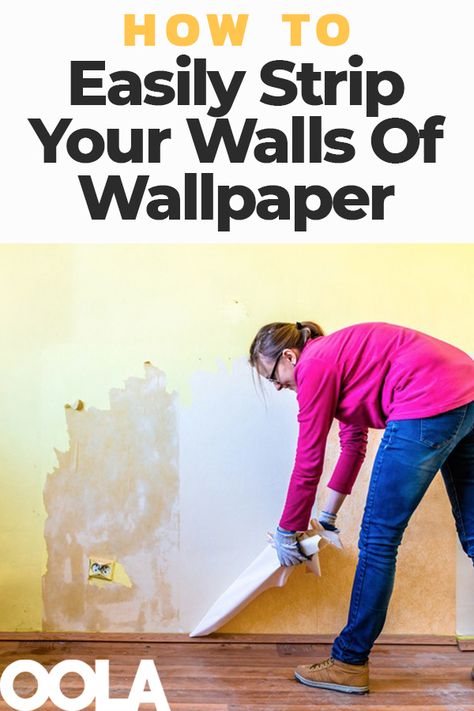 How To Easily Remove Wallpaper How To Strip Wallpaper, How To Take Wallpaper Off Walls, Stripping Wallpaper How To Remove, How To Strip Wallpaper Easily, Stripping Wallpaper, Remove Wallpaper Glue, Taking Off Wallpaper, Wallpaper Repair, Removing Wallpaper