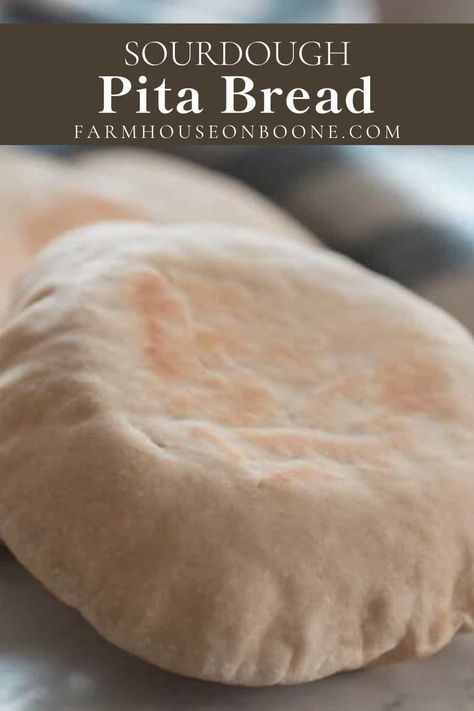 Sourdough Pita Bread Quick, Sourdough Recipes Farmhouse On Boone, Sourdough Bread Farmhouse On Boone, Farmhouse On Boone Sourdough Recipes, Farmhouse On Boone Sourdough Bread, Sourdough Discard Pita Bread, Farmhouse On Boone Sourdough, Farmhouse Boone, Sourdough Pita Bread Recipe