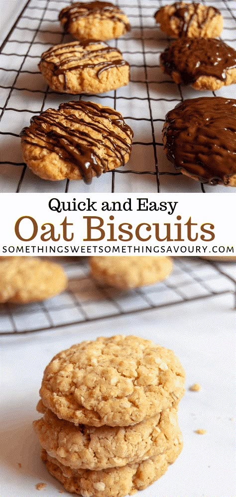 Easy Oat Biscuit Recipe, Easy Oats Cookies, Oats Biscuits Recipe Healthy, Healthy Oat Biscuits, Oatmeal Biscuits Recipe, Oat Meal Cookies Recipes Simple, Biscuits And Cookies Simple Recipes, Biscuit Recipe Uk, Oats Biscuits Recipe