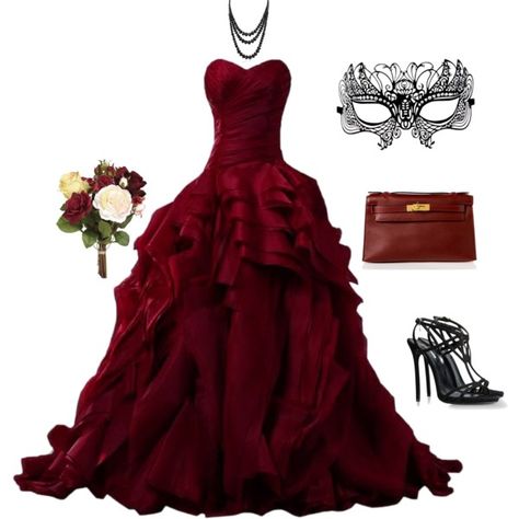 Untitled #193 by lorena1012 on Polyvore featuring Masquerade, Dsquared2, HermÃ¨s, Bling Jewelry and OKA Red Dress With Accessories, Tvd Ball Gowns, Mascarade Prom Outfit, Masquerade Sweet 16 Ideas Dresses, Masquerade Ball Dress Ideas, Masked Ball Outfit Dresses, Masquerade Prom Dress And Mask, Red Masquerade Dress, Masquerade Ball Outfit Women