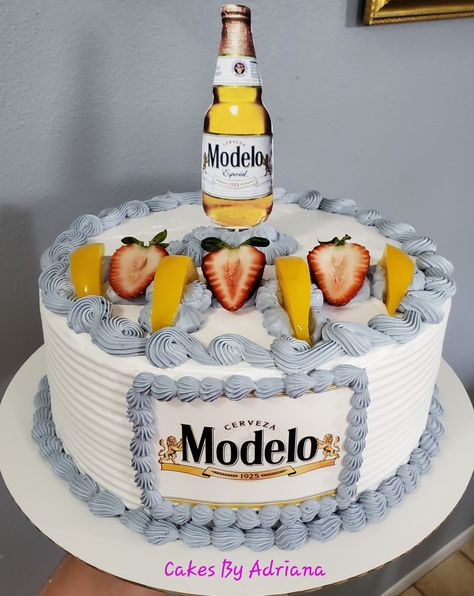 Modelo Cake, Modelo Beer Cake, Birthday Beer Cake, Modelo Beer, Birthday Beer, Beer Cake, Beach Cakes, Birthday Party 21, Cakes For Men