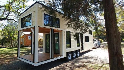 No. 4 Cotton Burrow by Perch & Nest Attached Greenhouse, Tiny Home Floorplan, Mini Homes, Tiny House Big Living, Tiny House Towns, Trim Colors, The Burrow, Tiny House Trailer, Trailer Home