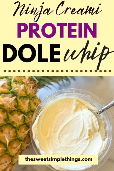 This delicious Ninja Creami Dole Whip recipe is high in protein, low in sugar (outside of the pineapple!) and truly delicious. It makes indulging in your favorite Disney World treat easier to do a regular basis. This recipe is perfect for your healthy Ninja Creami recipes collection your protein Ninja Creami recipes. It's also a great kid friendly Ninja Creami recipe. Protein Ninja Creami Recipes, Protein Ninja Creami, Food Ninja, Ice Cream Maker Recipes Healthy, Ninja Creami Recipe, Ninja Creami Recipes, Ninja Creamy, Ninja Ice Cream Recipe, Protein Ice Cream Recipe