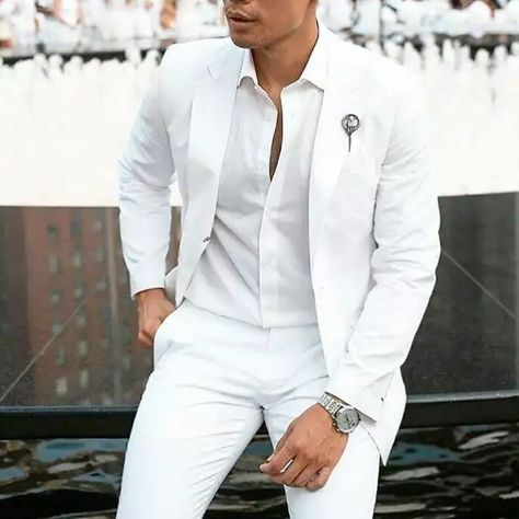 Summer White Linen Men Suits for Wedding Suits Man Blazer Latest Design Groom Tuxedo 2Piece(Coat+Pants) Slim Fit Terno Masculino Prom Dresses For Men, Prom Looks For Guys, Linen Groom, Groom Suit Summer, Men's Tuxedo Wedding, Groom Tuxedo Wedding, Tuxedo Wedding Suit, Prom Blazers, White Linen Suit