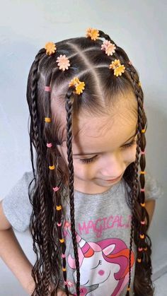 Fall Picture Day Hairstyles For Kids, Easter Kids Hairstyles, Toddler Hair Clips Styles, Crazy Kids Hairstyles, Kids Hairstyles Long Hair, Hairstyles For Kindergarteners, Hair Ideas For Kids, Toddler Hairstyles Girl Fine Hair, Picture Day Hair