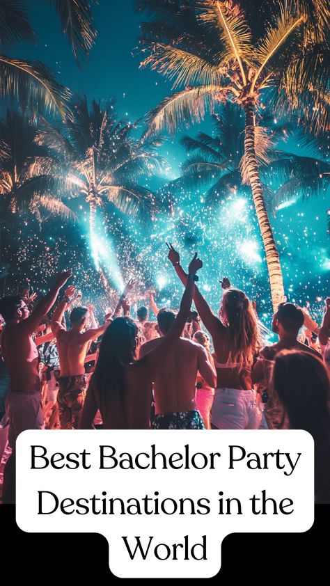 Group of friends celebrating at a bachelor party destination, enjoying the vibrant nightlife in a tropical paradise. Bachelor Party Locations, Bachelor Party Destinations, Seek Adventure, Make Memories, Beach Town, Bachelor Party, Tropical Paradise, East Coast, Bachelorette Party