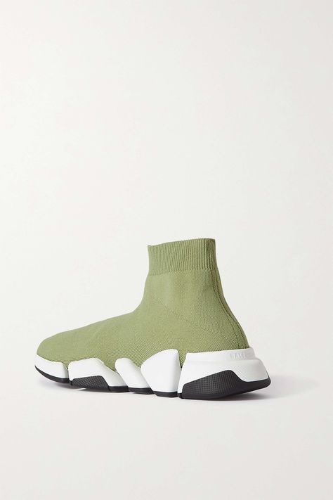 If you think Balenciaga's 'Speed' sneakers are comfy, wait till you try the new '2. 0' version - Demna Gvasalia has split the signature chunky sole into five individual segments for extra support and flexibility. They're made from the same breathable stretch-knit as the original design and have a snug, sock-like fit.