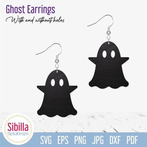 Explore our collection of ghost earring SVG files designed for faux leather and felt crafting. Perfect for DIY enthusiasts looking to create unique accessories this Halloween! Ghost Earring, Faux Leather Earrings Svg, Foam Earrings, Felt Earrings, Felted Earrings, Earring Svg, Diy Gifts For Mom, Projets Cricut, Earrings Polymer