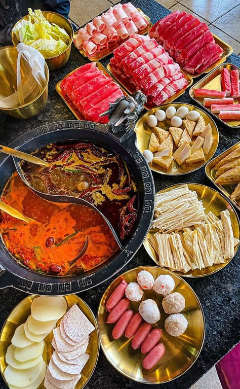 Lunar New Year Dinner, Hotpot Restaurant, Japanese Food Illustration, Cary Nc, Food Is Fuel, Fresh Ingredients, Spicy Recipes, Hot Pot, Find Recipes