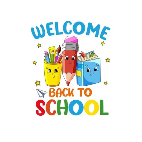 Back To School Images Clip Art, First Day Of School Card, Welcome Back To School Clipart, Welcome Back To School Cards, Origami Frame, Welcome Students Back To School, Back To School Images, Teachers Day Greetings, Toddler Drawing