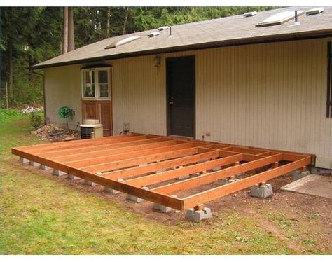 How to Build a Deck With Deck Blocks | eHow.com  ***Repinned by Normoe, the Backyard Guy (#1 backyardguy on Earth) Follow us on; http://twitter.com/backyardguy Building A Floating Deck, Pergola Diy, Floating Deck, Patio Pergola, Wooden Deck, Backyard Gazebo, Deck Plans, Wood Patio, Decks Backyard