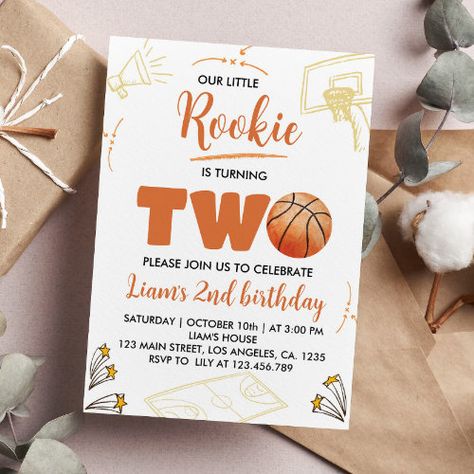 $2.95 - Basketball Boy 2nd Birthday Invitation Sport Party - basketballs, children, sport party, watercolor, modern, boy 2nd birthday, second birthday, sport birthday, basketball birthday, kids birthday party Basketball Themed Birthday Party, Baby Dedication Invitation, Basketball Theme Birthday, Boy 2nd Birthday, Sport Birthday, Second Birthday Boys, Birthday Second, Sports Birthday Invitations, Sport Theme