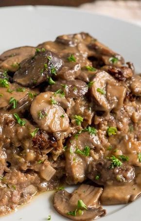 Mushroom Gravy Meatloaf Meatloaf With Mushroom Gravy, Gravy For Meatloaf, Mushroom Meatloaf, Ground Beef Meatloaf, Ground Beef Dinners, Ground Beef Breakfast, Easy Bakes, Meatloaf Dinner, Fish Sandwiches