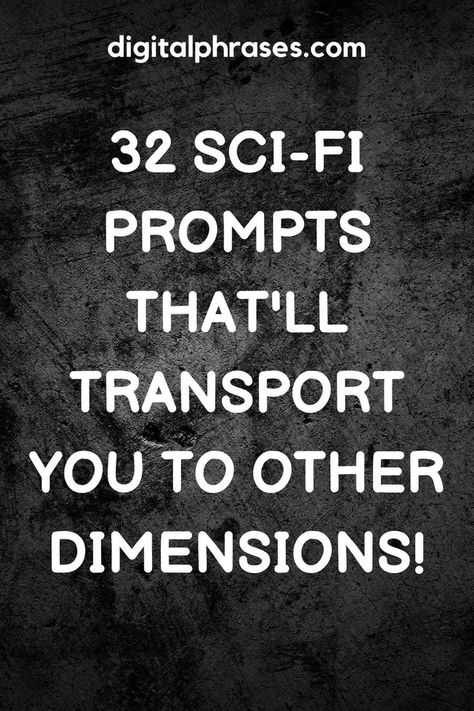 Unlock your imagination with these captivating science fiction writing prompts and story starters. Dive into futuristic worlds, encounter alien species, and embark on epic journeys in the cosmos. Your next sci-fi masterpiece begins here! Science Fiction Writing, Writing Sci Fi, Fiction Writing Prompts, Alien Species, Writing Plot, Storytelling Techniques, Book Prompts, Cool Science Facts, Sci Fi Novels