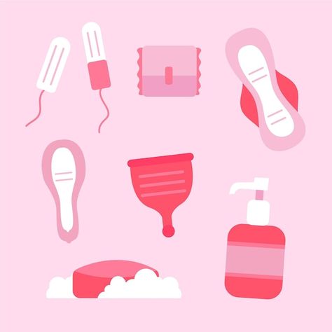 Feminine hygiene products concept | Free Vector #Freepik #freevector #menstrual-hygiene #menstrual-cup #feminine-hygiene #menstrual Feminine Background, Menstrual Products, Feminine Hygiene Products, Vector Girl, Pastel Blue Background, Female Reproductive System, Character Template, Hipster Girls, Face Illustration