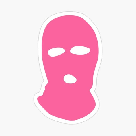 Cute Ski Mask, Ski Mask Cartoon, Pink Ski Mask Outfit, Pink Ski Mask Aesthetic, Pink Shiesty Mask, Soft Stickers, Pink Diamond Ski Mask, Playboy Aesthetic, Pink Aesthetic Girly