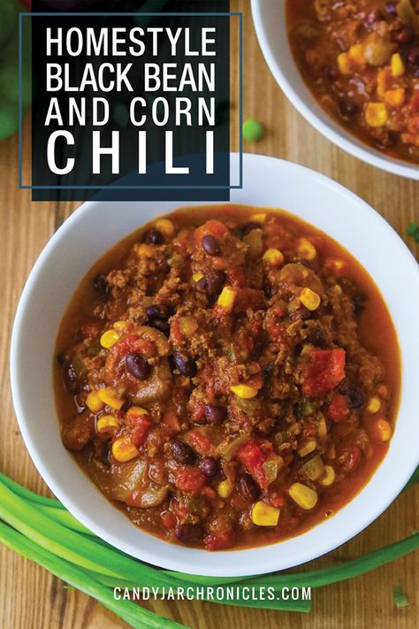 Chili With Black Beans And Corn, Beef And Black Bean Chili, Black Bean And Corn Chili, Black Bean Chili Crockpot, Recipes With Black Beans And Corn, Chili Recipe With Corn, Chili With Corn, Black Bean Chili Recipe, Rich Beef Stew