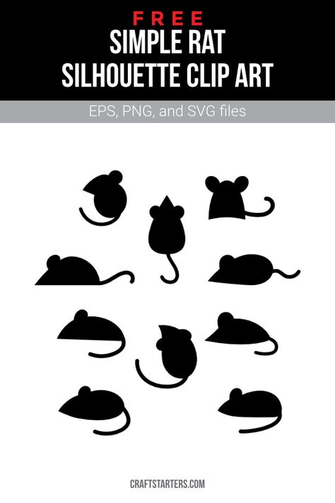 Rat Silhouette, Silhouette Clip Art, Art Simple, Cricut Free, Png Transparent, Rats, Project Ideas, Silhouette Cameo, Harry Potter