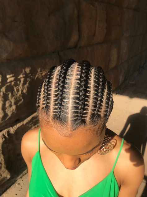 Jumbo Stitch Braids Cornrows, 7 Stitch Braids, 6 Straight Back Braids, Pushback Cornrows, 6 Feedin Braids Straight Back, Stitch Cornrows For Black Women, 6 Straight Back Feed In Braids, Cornrows Natural Hair No Extensions, 6 Cornrows