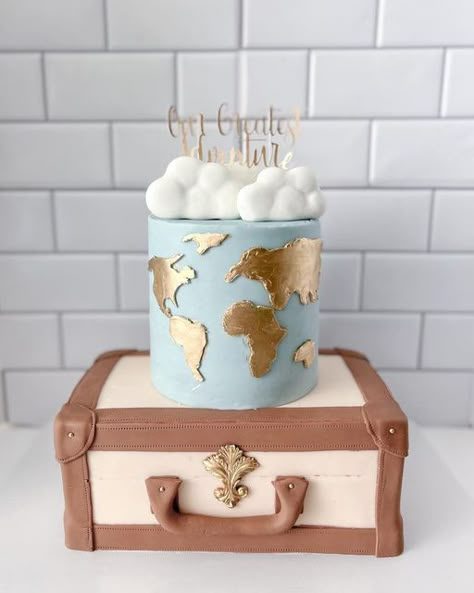 Adventure Awaits Baby Shower Cake, Travel Baby Shower Cake, Adventure Baby Shower Cake, Travel Theme Baby Shower Ideas, Our Greatest Adventure Baby Shower Theme, Adventure Awaits Baby Shower Ideas, Greatest Adventure Baby Shower Theme, Adventure Awaits Cake, Travel Theme Cake