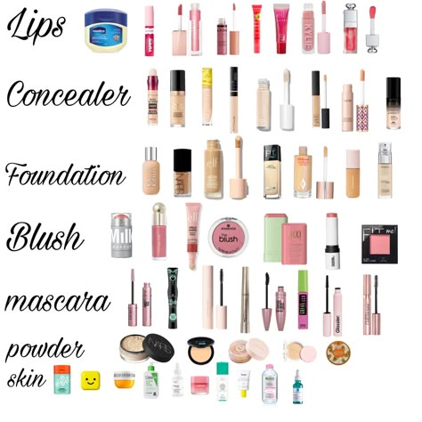 Makeup Products For 13 Yo, Must Have Mascara, Best Cheap Blush, Makeup Nessecities List, 6 Grade Makeup, Makeup Under 10 Dollars, Makeup Looks For 11-12, Full Face Of Makeup List, Make Up You Need