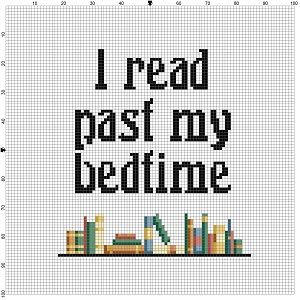 Library Cross Stitch, I Read Past My Bedtime, Kay Kay, Mochila Crochet, Cross Stitch Quotes, Stitch Quote, Subversive Cross Stitch, Cross Stitch Books, Stitch Book