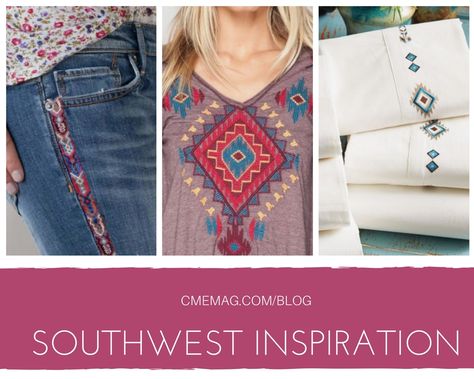 Southwest Embroidery Designs, Southwest Embroidery, New Embroidery, Fabric Prints, Embroidery Inspiration, Design Collection, Embroidery Pattern, Love Affair, Embroidery Projects