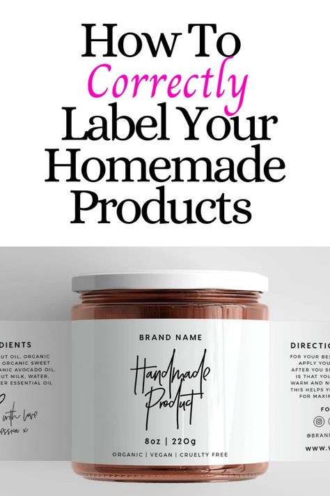 Everything You Need To Know About Labeling Your Homemade Products. Cricut Product Labels, Handmade By Labels, Paper Labels Diy, Diy Product Labels How To Make, Homemade Labels Ideas, Labels For Skincare Products, Product Labeling Ideas, Diy Sticker Labels, How To Make Product Labels